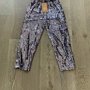 Listicle All Ritz Pocketed Sequin crop pants